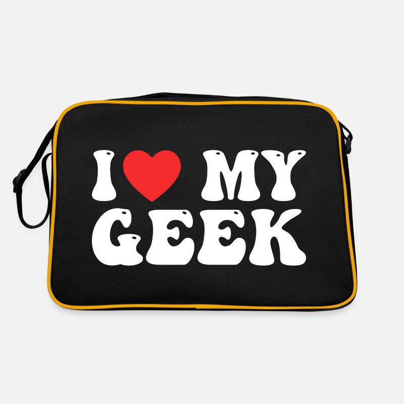 Ich liebe meinen Geek Retro Tasche