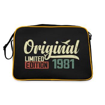 Né en 1981 Vintage Anniversaire Rétro 1981 Cadeau - Sac Retro - noir/or - Dos