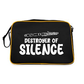 Best Flute Player Band Music Flautist Funny Flute - Retro Bag - black/gold - Back