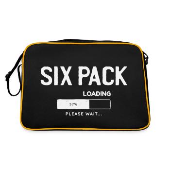 Six Pack Loading, please wait - Retro Bag - black/gold - Back