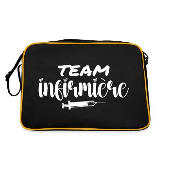 Krankenschwester-Team - Retro Tasche - Schwarz/Gold - Hinten