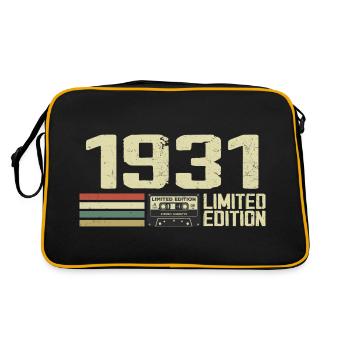 Né en 1931 - Vintage 1931 - 93e Anniversaire Rétro - Sac Retro - noir/or - Dos