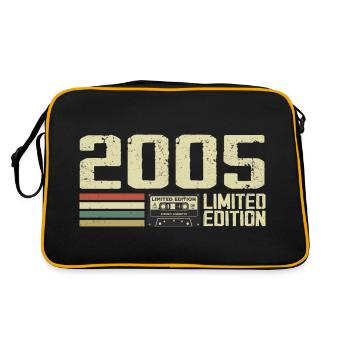 Né en 2005 - Vintage 2005 - 19e Anniversaire Rétro - Sac Retro - noir/or - Dos