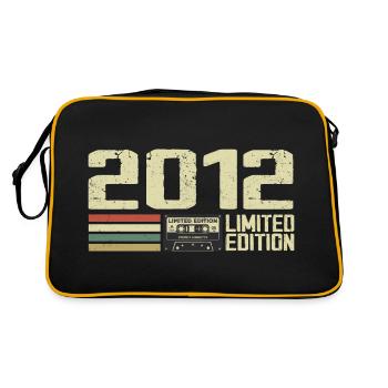 Né en 2012 - Vintage 2012 - 12e Anniversaire Rétro - Sac Retro - noir/or - Dos