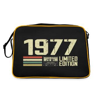 Né en 1977 - Vintage 1977 - 47e Anniversaire Rétro - Sac Retro - noir/or - Dos
