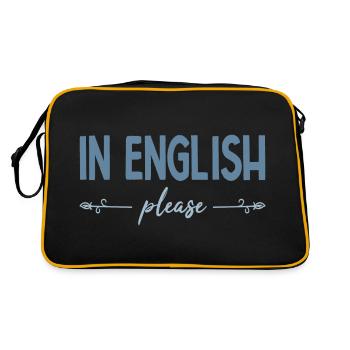 In English Please Professeur Anglais Métier Humour - Sac Retro - noir/or - Dos