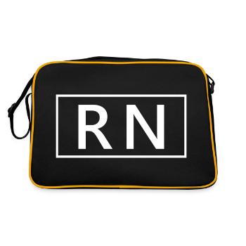 RN oder Registered Nurse Proud Graduated Nursing - Retro Tasche - Schwarz/Gold - Hinten