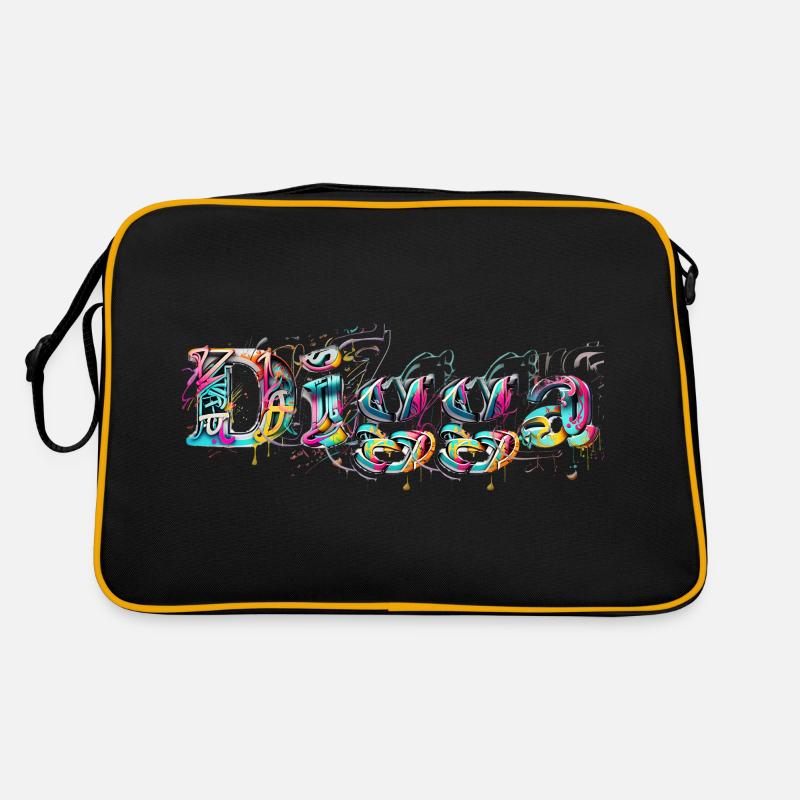 Digga - Grafitti - Retro Tasche - Schwarz/Gold