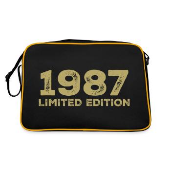 Geburtstagsgeschenk Jahrgang 1987 Jahrgang 1987 - Retro Tasche - Schwarz/Gold - Hinten