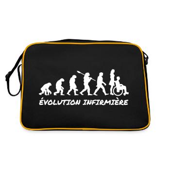 Entwicklung der Pflege - Retro Tasche - Schwarz/Gold - Hinten