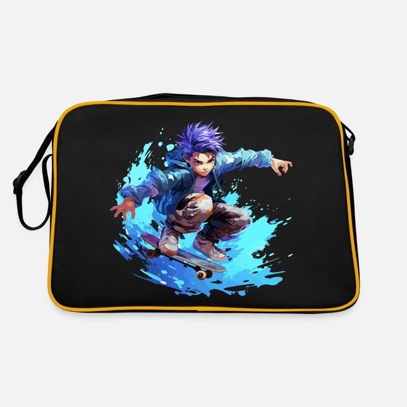 Anime Skater - Retro Bag - black/gold