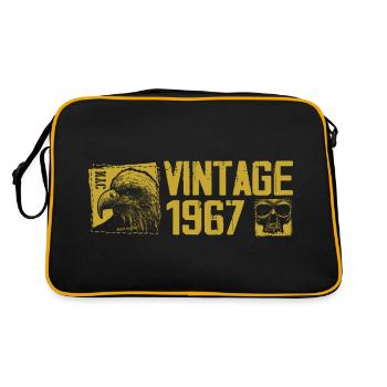 Jahrgang 1967 Retro Jubiläumsgeschenk 1967 - Retro Tasche - Schwarz/Gold - Hinten