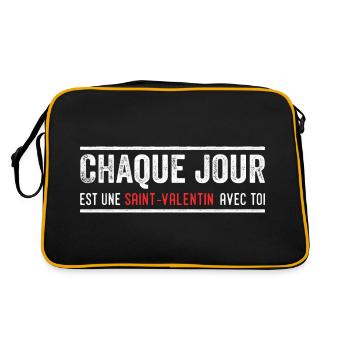 Every day is a Valentine's Day with you - Retro Bag - black/gold - Back
