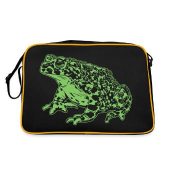 Toad Frog Graphic Aquatic Amphibian Frog Lovers - Retro Bag - black/gold - Back
