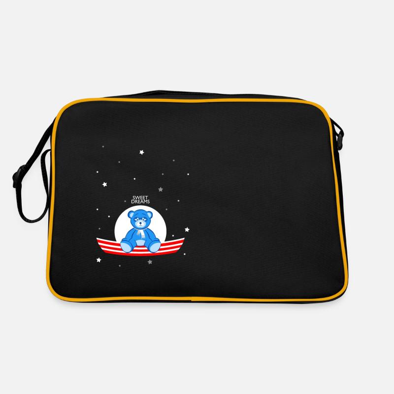 Schläfriger Teddybär Retro Tasche