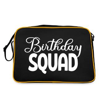 Birthday Squad Matching Gruppe Geburtstagsfeier Geschenk - Retro Tasche - Schwarz/Gold - Hinten