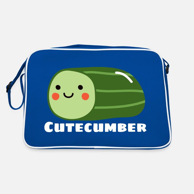 Mignon | Joli jeu de mots concombre Sac Retro