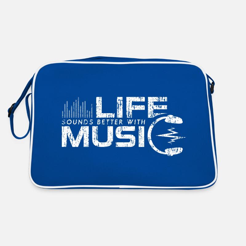 Das Leben klingt besser mit Musikkopfhörern Retro Tasche