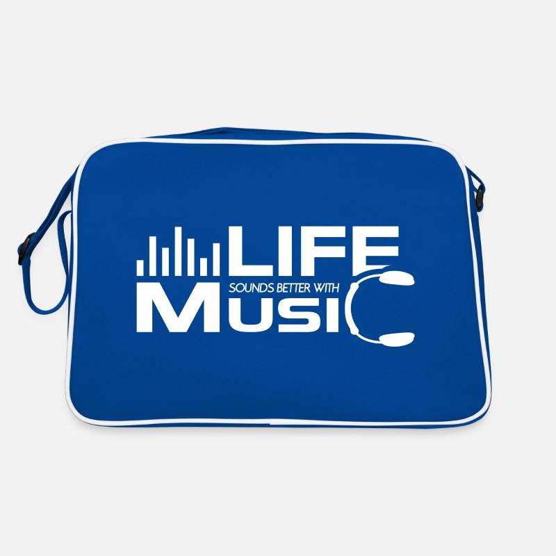 Mit Musik klingt das Leben besser Retro Tasche