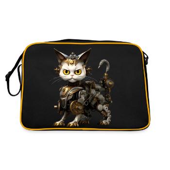 Chat Steampunk - Sac Retro - noir/or - Dos