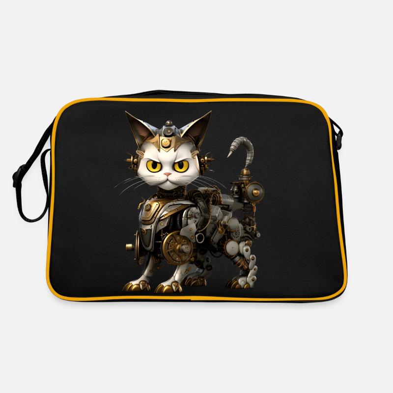 Steampunk Cat Retro Bag