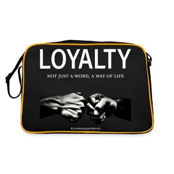 LOYALTY NOT JUST A WORD A WAY OF LIFE - Retro Bag - black/gold - Back