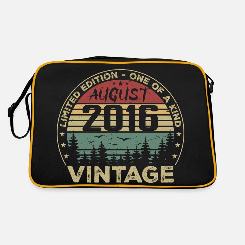 Vintage 2016 Millésime Août 2016 August 2016 Août Sac Retro