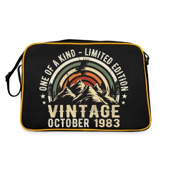 Anniversaire octobre 1983 - Born in October 1983 - Retro Bag - black/gold - Back
