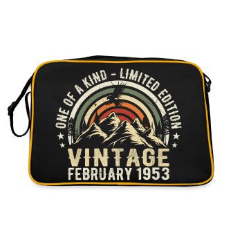 Birthday - February Gift Vintage February 1953 - Retro Bag - black/gold - Back