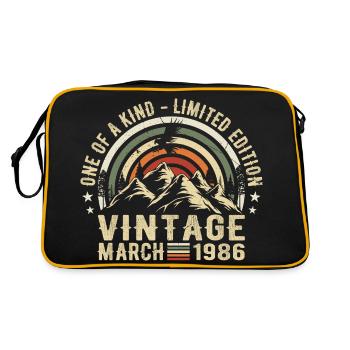 Born in March 1986 - Born in march 1986 - Retro Bag - black/gold - Back