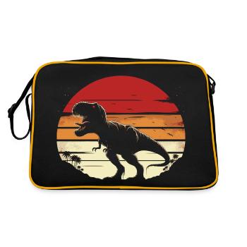 Dinosaur T-Rex Retro Vintage Dinosaur Lovers Gift - Sac Retro - noir/or - Dos