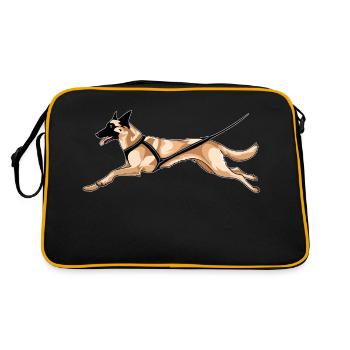 malinois canicross - Sac Retro - noir/or - Dos