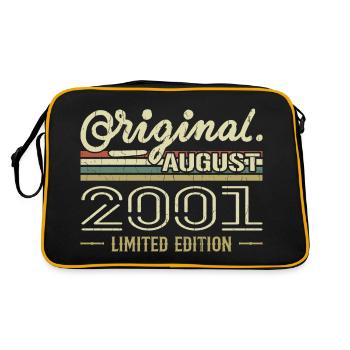 Août 2001 Anniversaire Août 2001 August 2001 Rétro - Sac Retro - noir/or - Dos