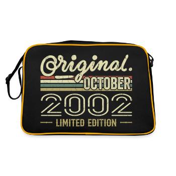Né en Octobre 2002 Rétro Anniversaire Octobre 2002 - Sac Retro - noir/or - Dos