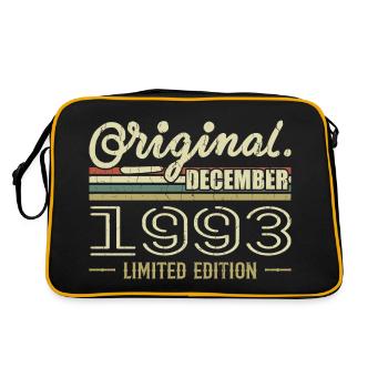 December 1993 Birthday December 1993 December - Retro Bag - black/gold - Back