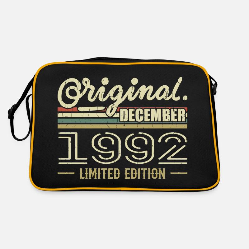 Décembre 1992 anniversaire Décembre 1992 Décembre Sac Retro
