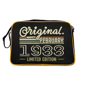 Cadeau Février 1988 - Anniversaire Février 1988 - Sac Retro - noir/or - Dos