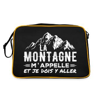 La Montagne M'appelle et Je Dois Y Aller - Sac Retro - noir/or - Dos
