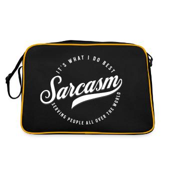 Sarcasm - It s what I do best - Retro Tasche - Schwarz/Gold - Hinten