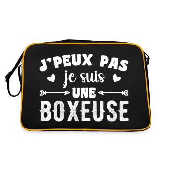 Je Peux Pas Je Suis Une Boxeuse - Sac Retro - noir/or - Dos