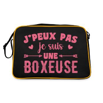 Je Peux Pas Je Suis Une Boxeuse - Sac Retro - noir/or - Dos