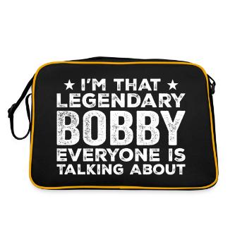 Bobby Personal First Name Funny Legendary Bobby - Sac Retro - noir/or - Dos