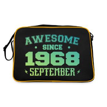 Septembre 1968 Cadeau Anniversaire Septembre 1968 - Sac Retro - noir/or - Dos