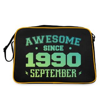 Septembre 1990 Cadeau Anniversaire Septembre 1990 - Sac Retro - noir/or - Dos