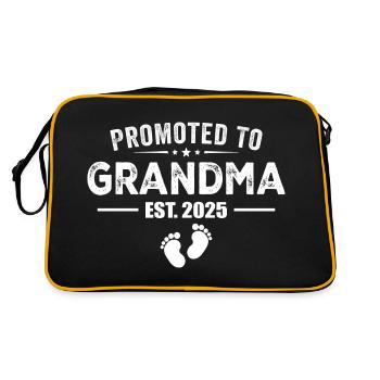 Promoted To Grandma 2025 Funny For New Grandma - Sac Retro - noir/or - Dos