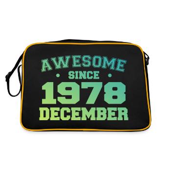 Anniversaire Décembre 1978 - Cadeau Decembre 1978 - Sac Retro - noir/or - Dos