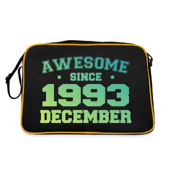 Birthday December 1993 - Gift December 1993 - Retro Bag - black/gold - Back