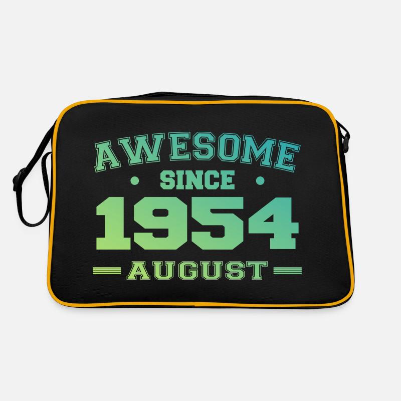 1954 August Year Birth Birthday August 1954 Retro Bag