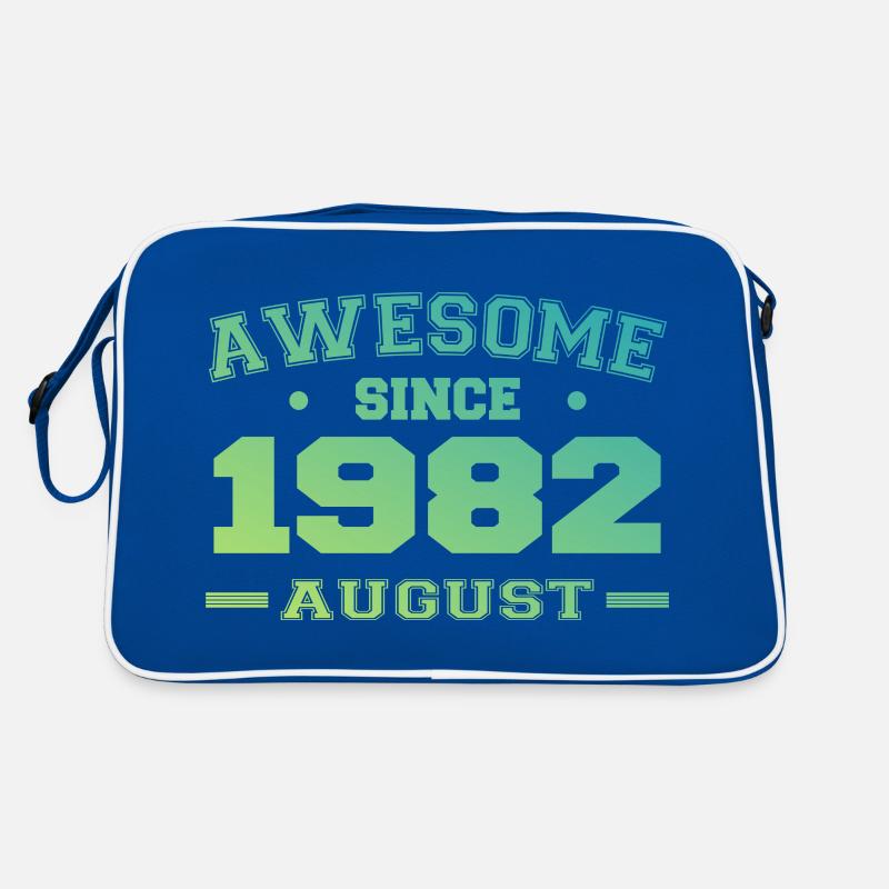 1982 August Year Birth Birthday August 1982 Retro Bag