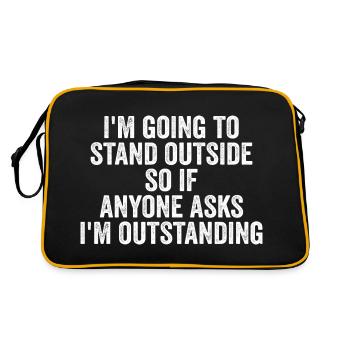 Im Outstanding Sarcasm Adult Humor Funny Sarcastic - Retro Bag - black/gold - Back